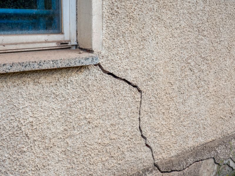 Cracked Stucco Walls